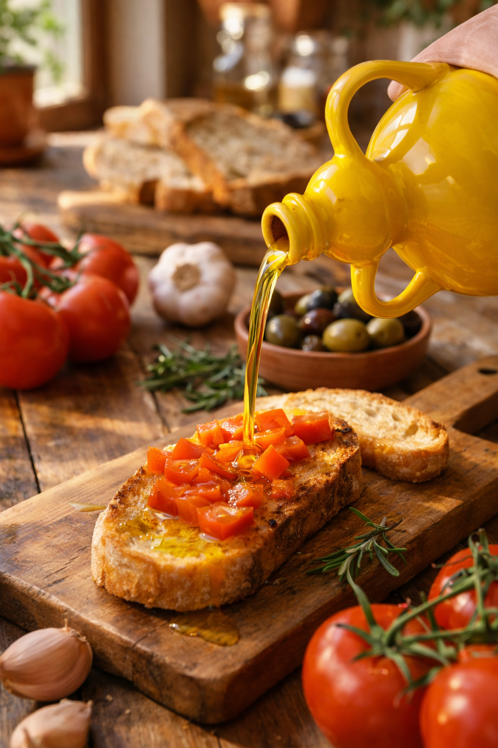 Olio Extravergine di Oliva Coratina Pugliese – Orcio in Ceramica Artigianale Giallo 500 ml