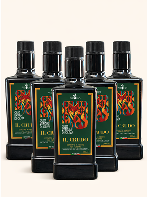 Set 6 Bottiglie Olio Extravergine di Oliva Coratina 500 ml