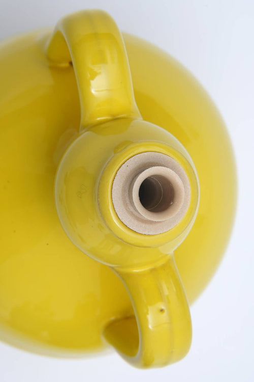 Anfora gialla con manici in ceramica per conservare l'Olio Extravergine di Oliva